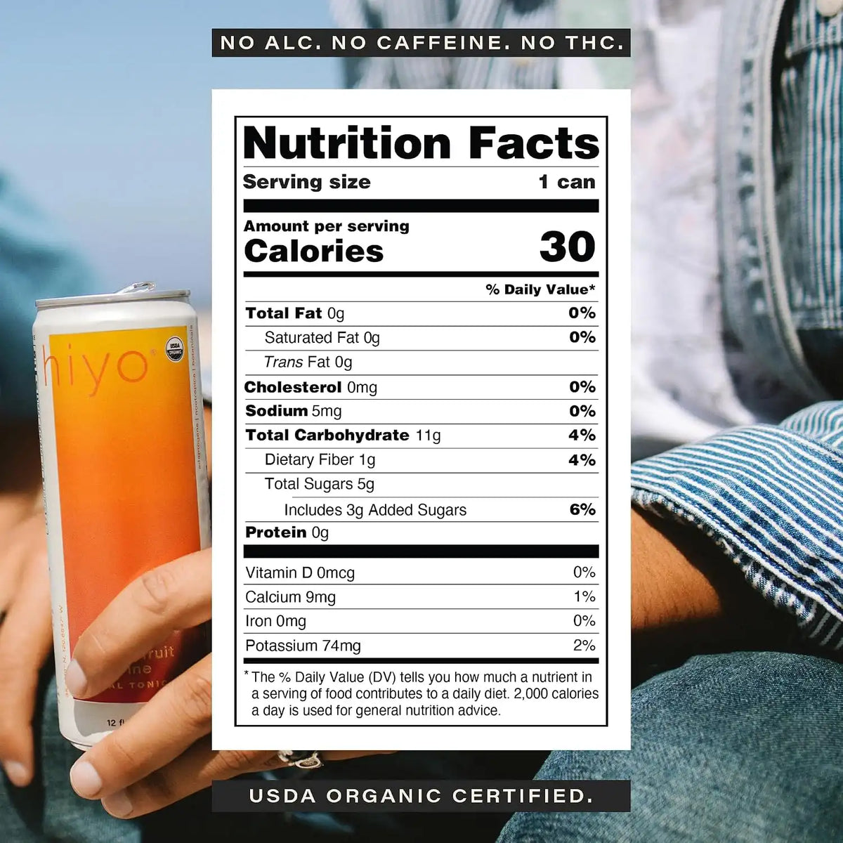 Hiyo Non-Alc Functional Seltzer, Adaptogens & Nootropics, 12 fl oz, 12pk
